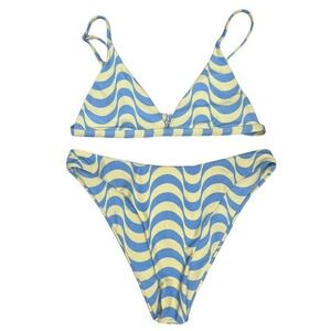 STRIPED‎ SWIM SUIT BIKINI SIZE L